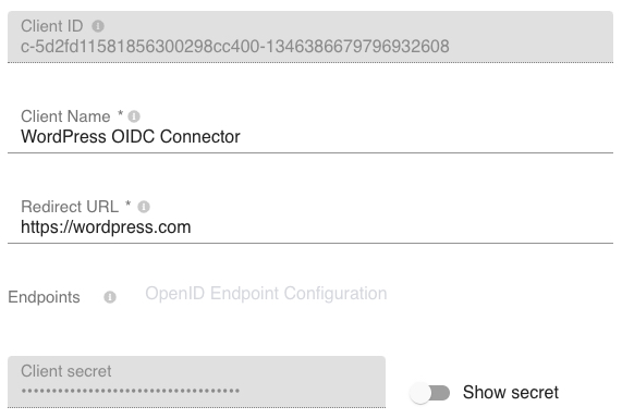 Edit OpenID Connect