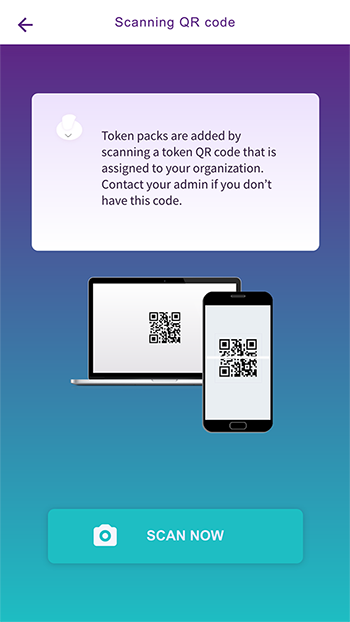 Scan QR Code Info Screen
